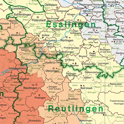 Karte der Erdbebenzonen und geologischen Untergrundklassen 1:350&nbsp;000