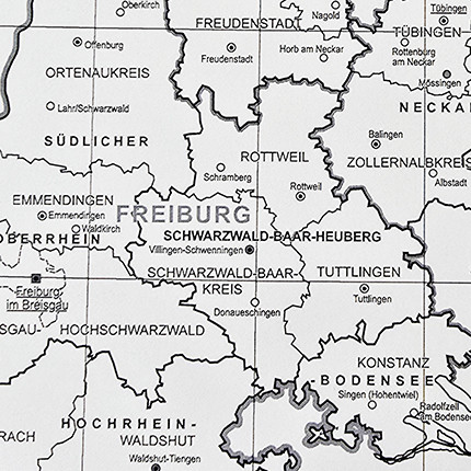 Kreiskarte Baden-Württemberg 1:1 300 000