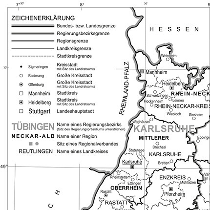 Kreiskarte Baden-Württemberg 1:1&nbsp;300&nbsp;000