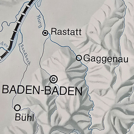 Reliefkarte Baden-Württemberg 1:300&nbsp;000