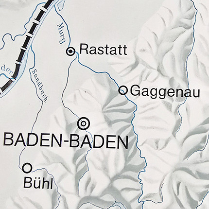 Reliefkarte Baden-Württemberg 1:300&nbsp;000