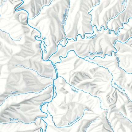 Reliefkarte Baden-Württemberg 1:600&nbsp;000