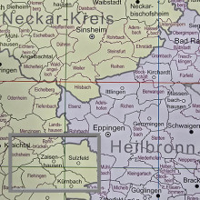 Gemarkungs­übersichts­karte 1:350 000, plano
