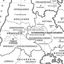 Kreiskarte Baden-Württemberg 1:1 000 000