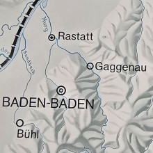 Reliefkarte Baden-Württemberg 1:300 000