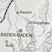 Reliefkarte Baden-Württemberg 1:300 000