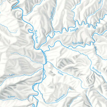 Reliefkarte Baden-Württemberg 1:600 000