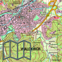 Topographische Karten 1:25 000, gefaltet