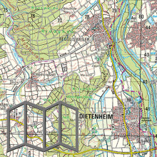 Topographische Karten 1:50 000, gefaltet